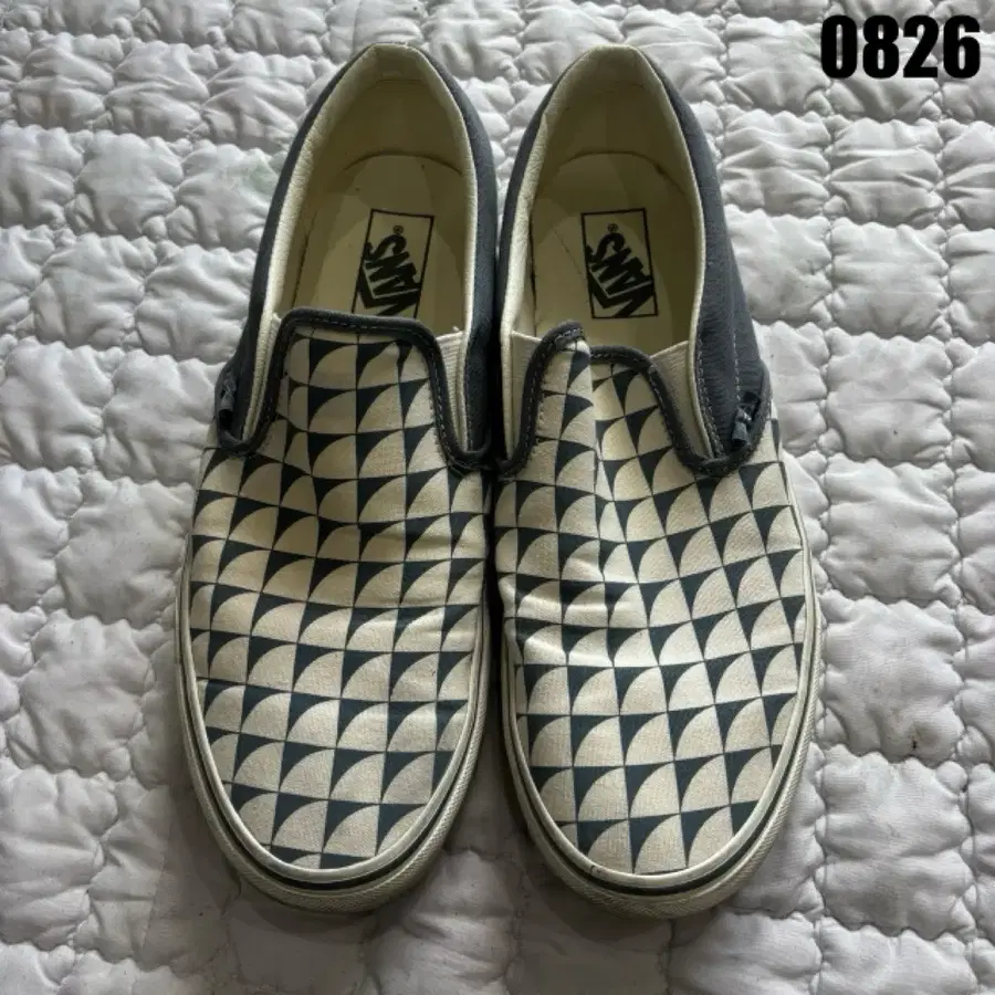 반스 슬립온 기하학 패턴 신발 280