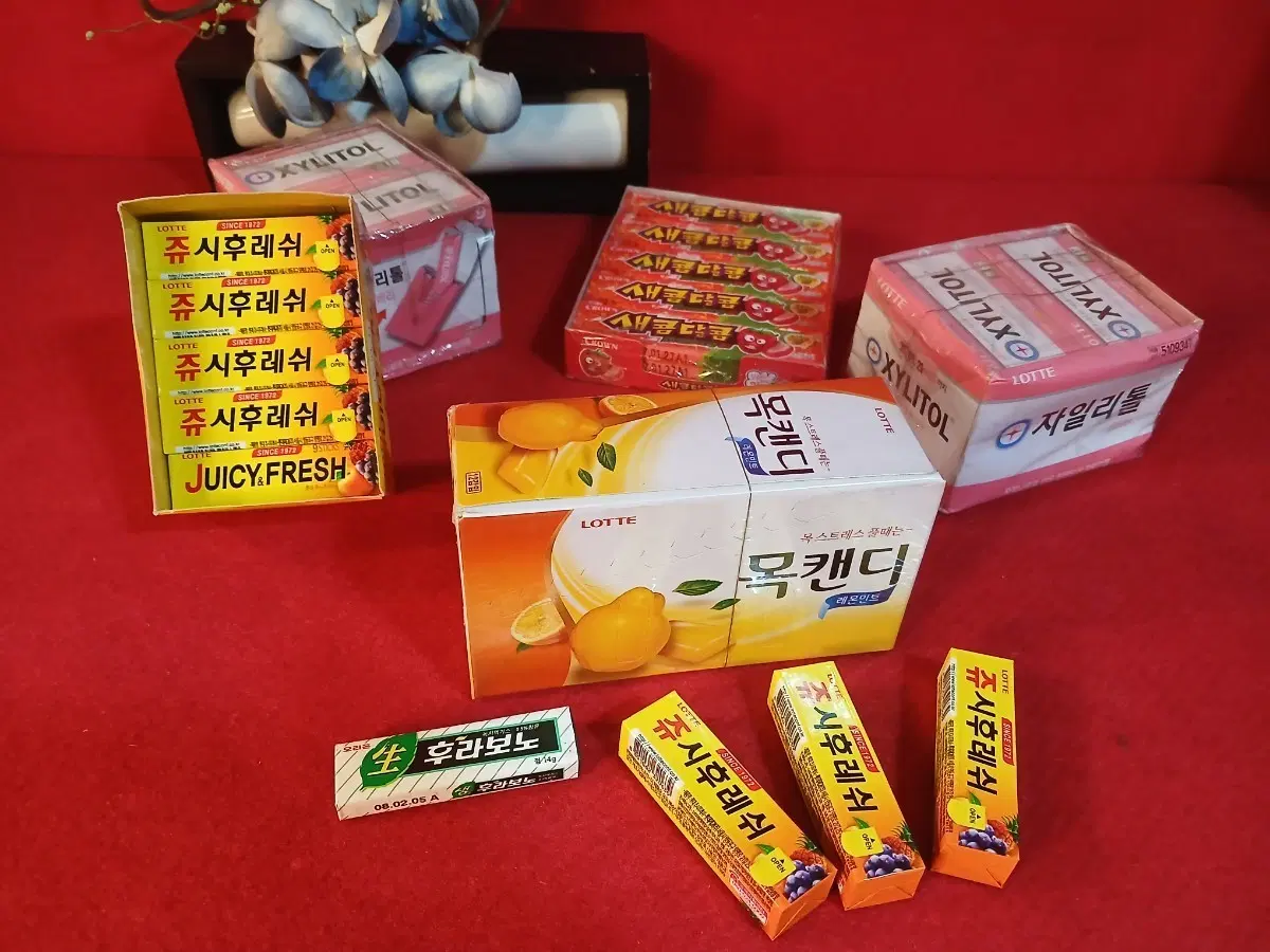 추억의 껌 박스에 일괄