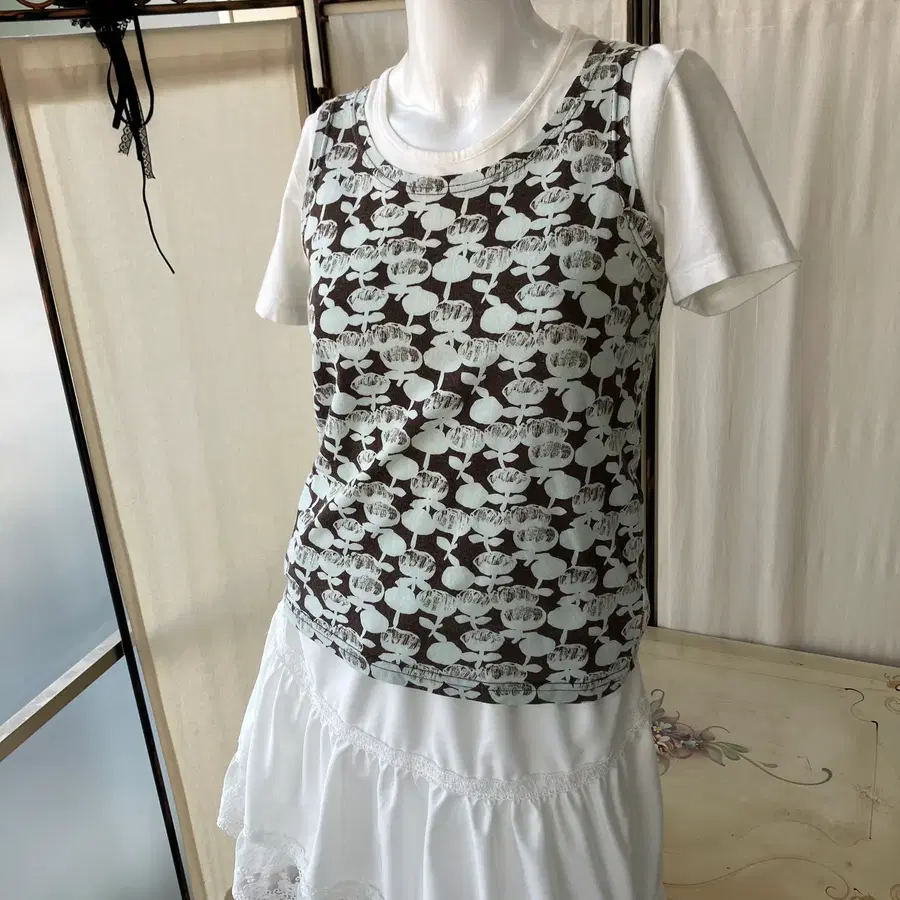 세트가격)jpn vintage mint floral set