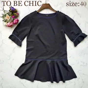 TO BE CHIC 페플럼 튜닉 / 네이비 / 사이즈 40