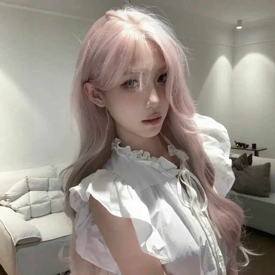 핑크 머리 핑크 가발