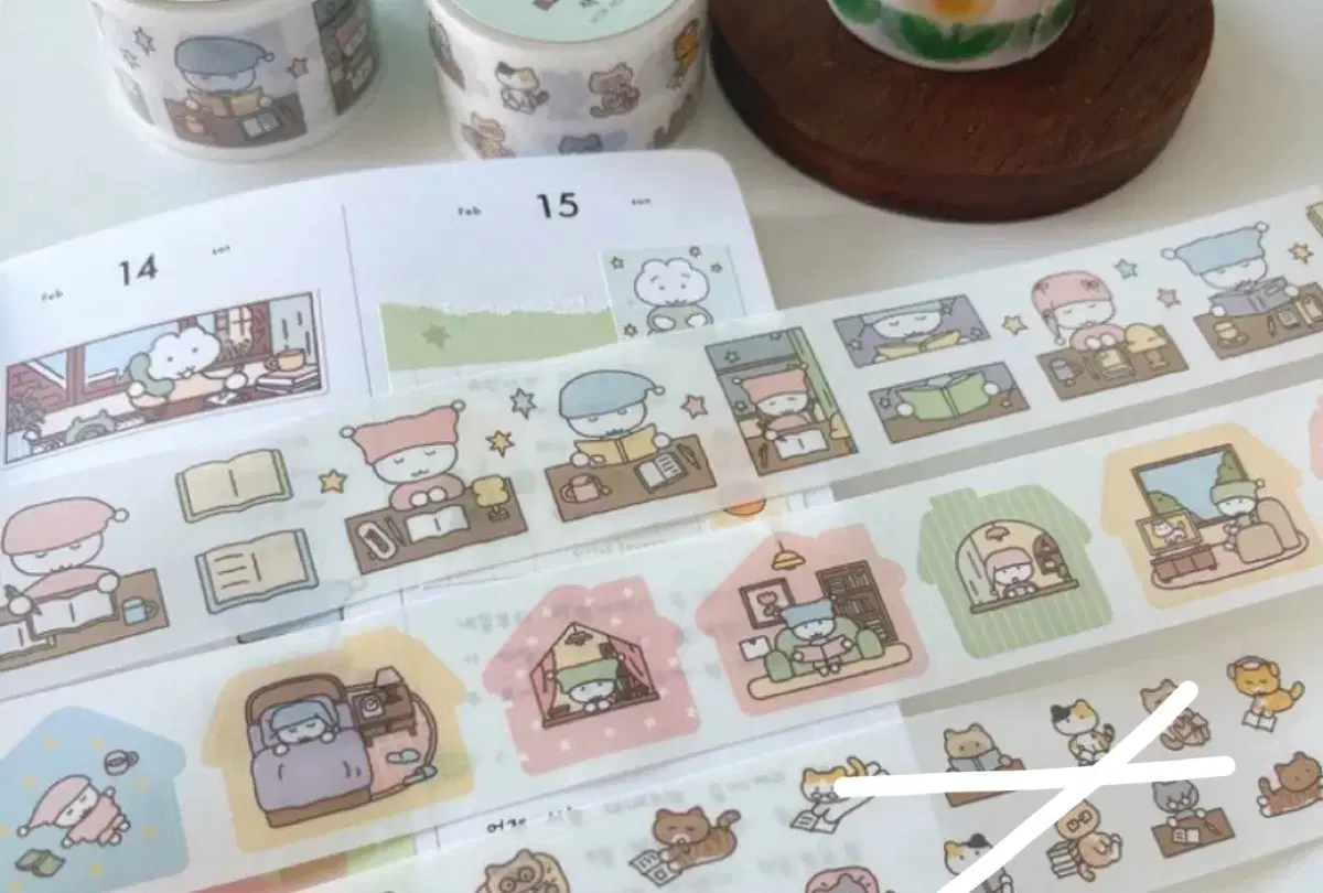 [2종]고양이빵집 키스컷 마테띵 다꾸 스티커