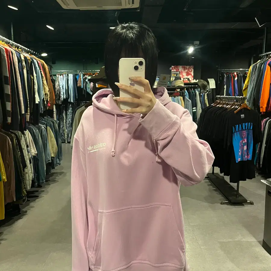 (929) ADIDAS 아디다스 프린팅 후드티 핑크