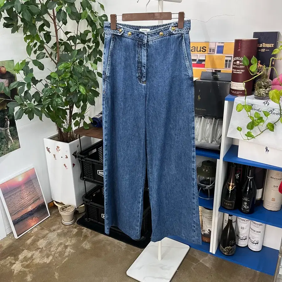 산드로 와이드 데님팬츠 36