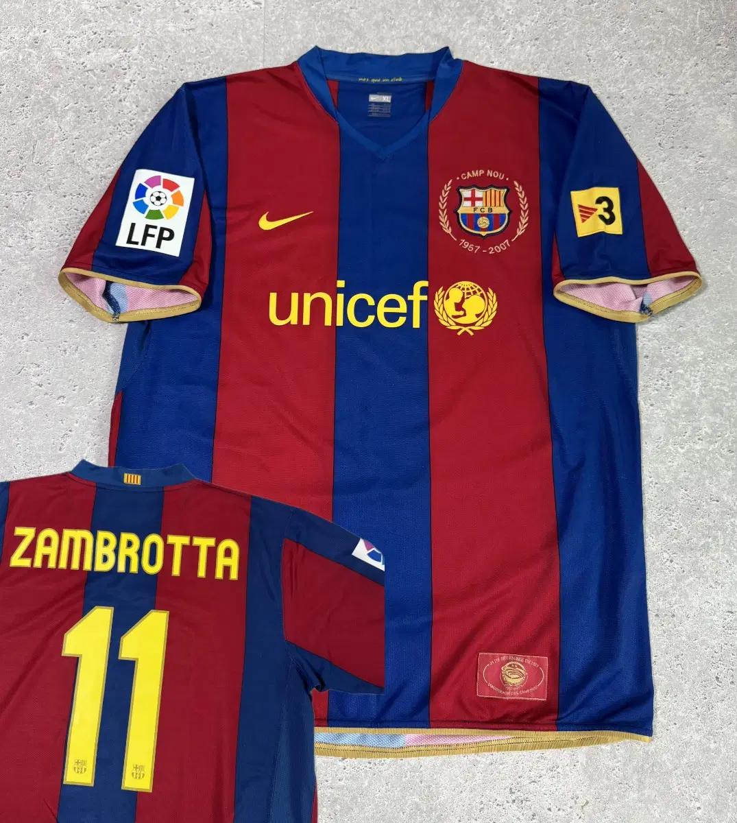 나이키 07-08 바르셀로나 홈 유니폼 반팔 No.11 ZAMBROTTA