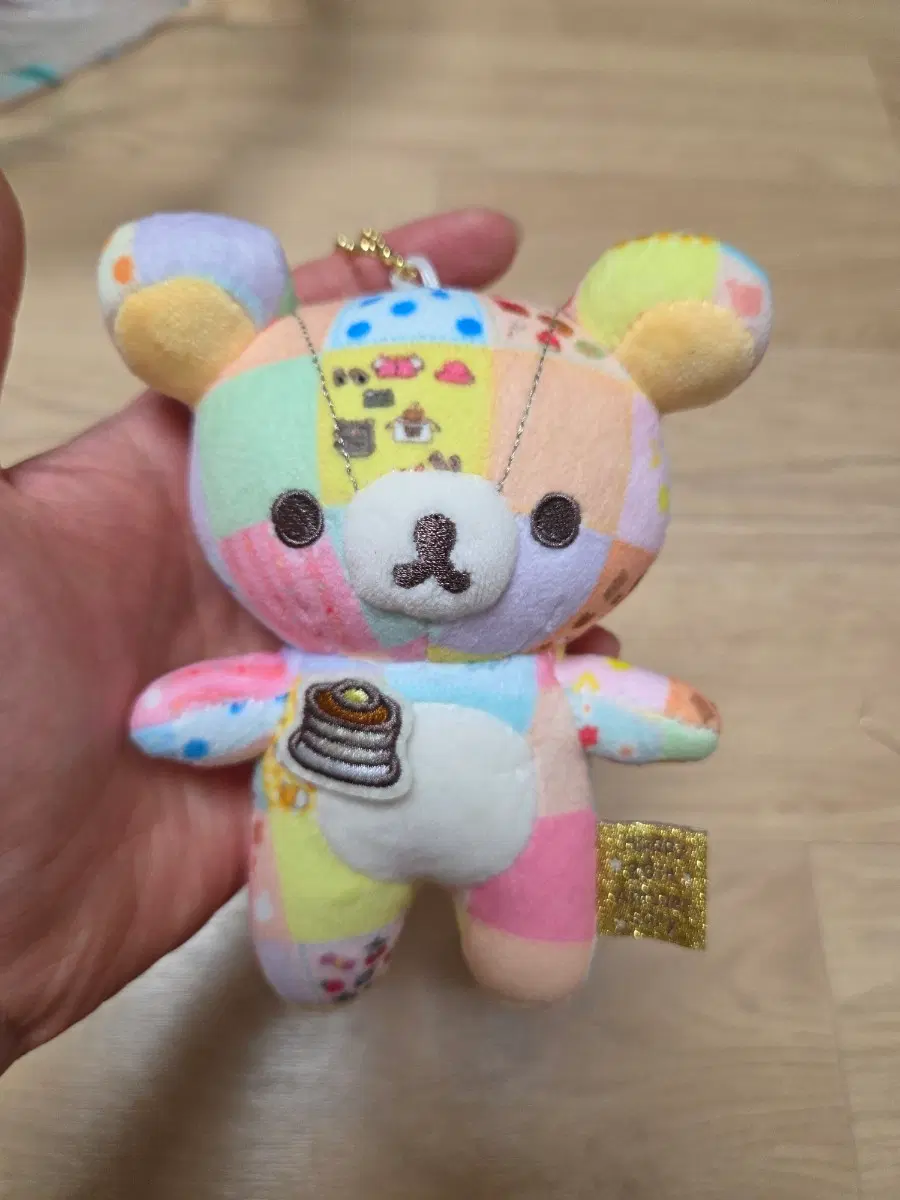 리락쿠마 20주년 파스텔 패치워크 인형 키링 새상품