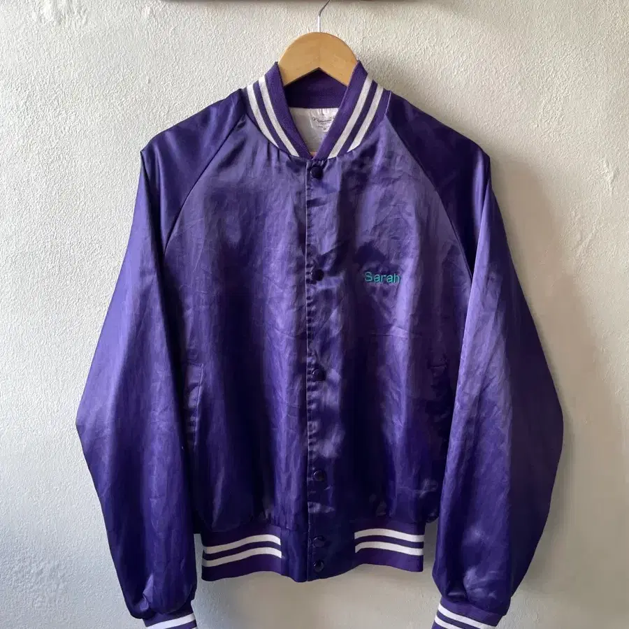 Made in USA 빈티지 새틴 바시티 자켓
