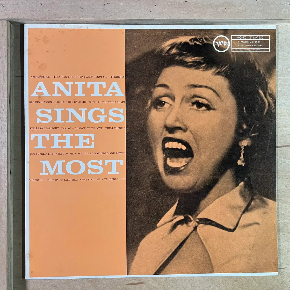 Anita O'Day Anita Sings The Most 일본 1974년 LP