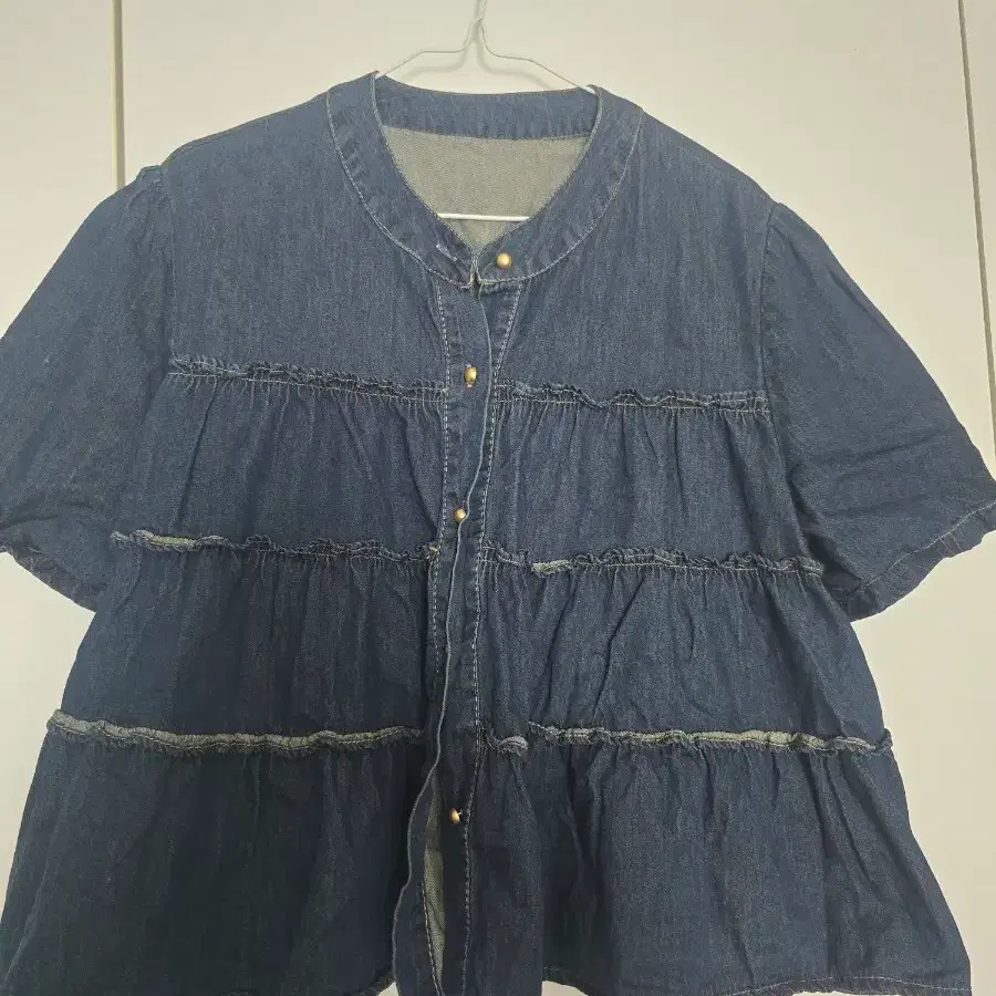 데님 프릴 캉캉 자켓