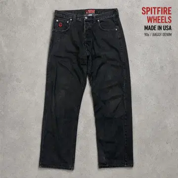 SPITFIRE USA제 초와이드 Black Denim 90s