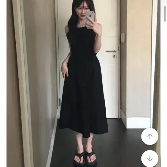 [새상품] 린넨 롱원피스 블랙