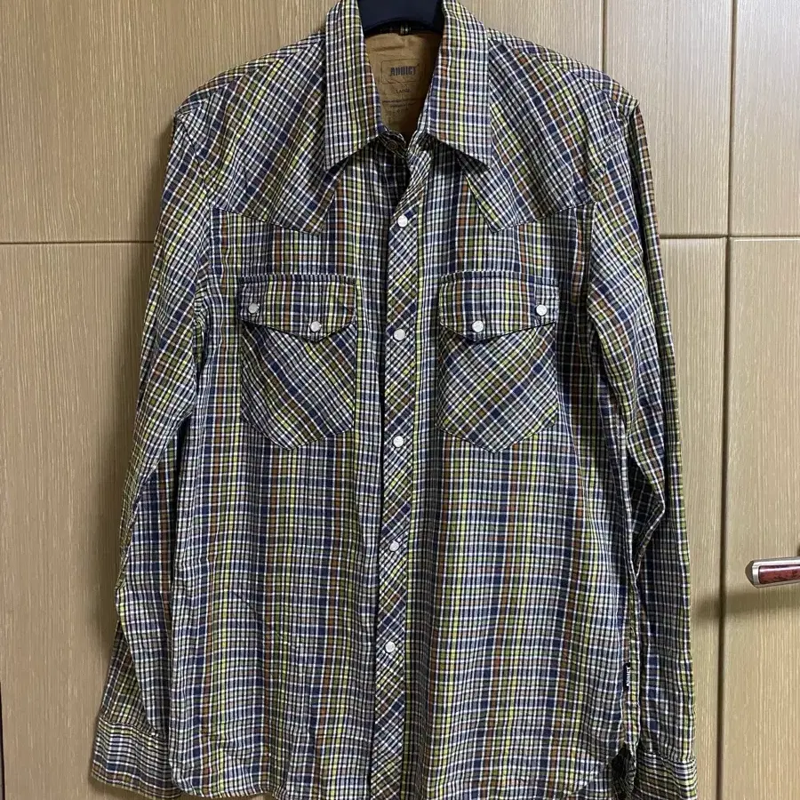 *[ADDICTCLOTHING] 어딕트클로딩 웨스턴 체크 코튼 셔츠 L사이즈