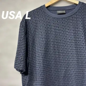 [새상품급] EMPORIO ARMANI 상의 반팔 T셔츠 올 패턴 XL 상당