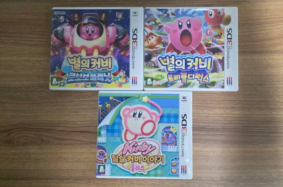 닌텐도3ds 털실 커비 로보보 프래닛 트리플 디럭스 일괄 판매