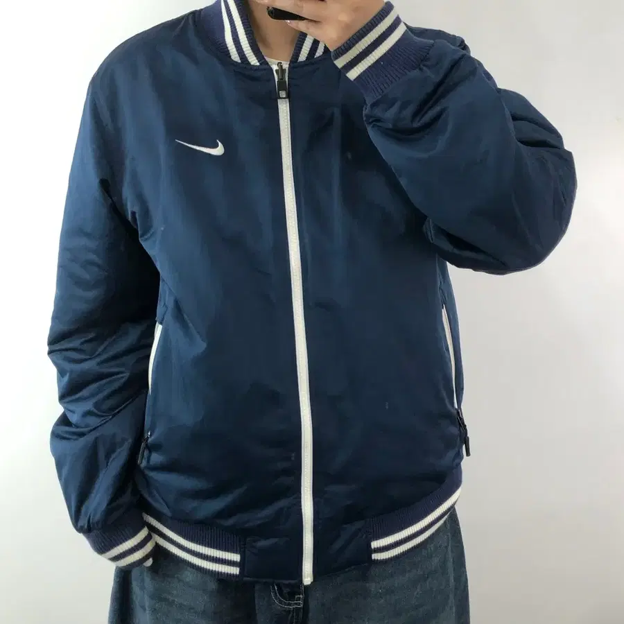 [L] 나이키 리버시블 네이비 바시티 자켓