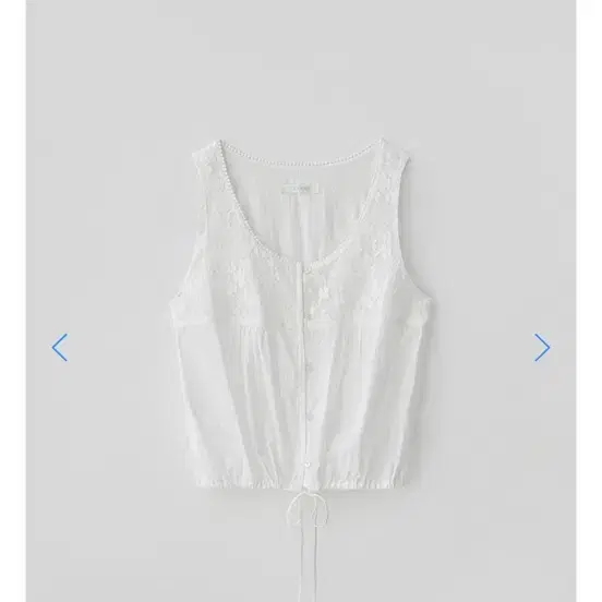 타낫 슬리브리스 T/T Neet tie sleeveless top (white)