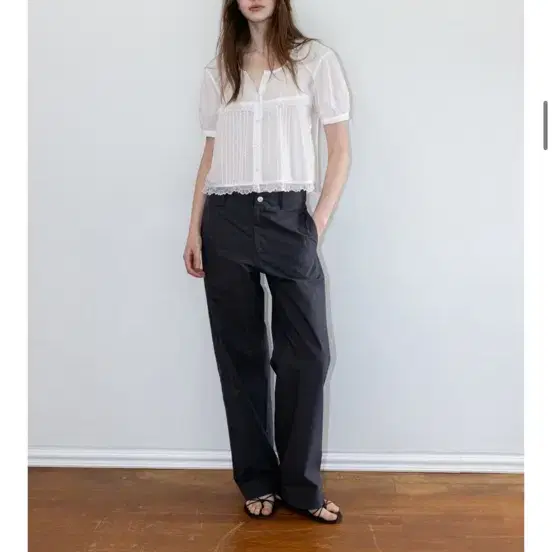 더릴 dust cotton pants 네이비 m