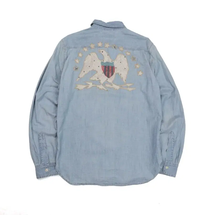 데님앤 서플라이 Denim & Supply Eagle Embroidered Chambray Shirt