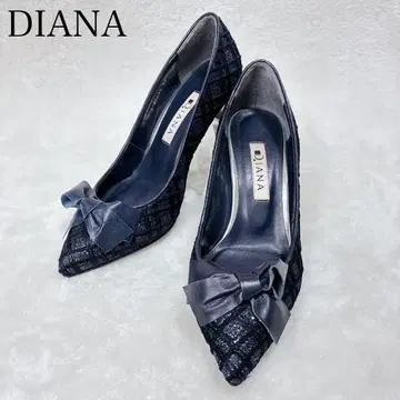 DIANA 다이애나 리본 스틸레토 펌프스 자수 라메 힐