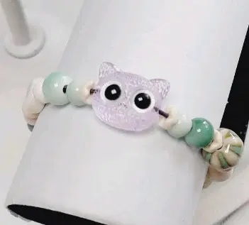 고양이얼굴 도자기 팔찌