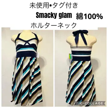 미사용 택 포함 Smacky glam 홀터넥 원피스 면 100%