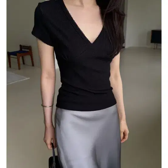 씨미 카엘 티셔츠 블랙 새상품