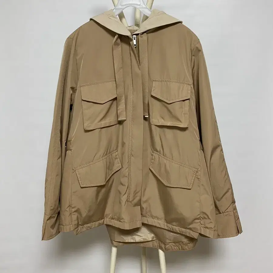 RCOLLECTION 베이지 후드 바람막이 자켓 M/66
