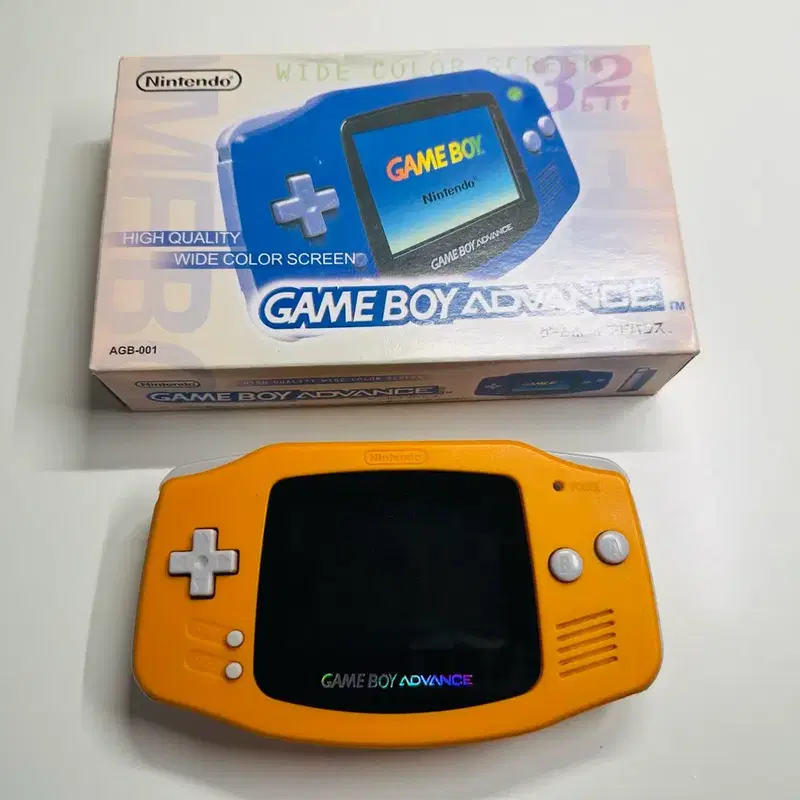 닌텐도 GBA 게임보이 어드밴스 오렌지 백라이트 개조 박스셋 판매