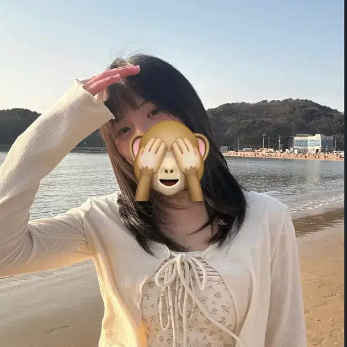 착샷! 에이블리 리본 셔링 나시 + 슬림핏 가디건 세트 교신 판매