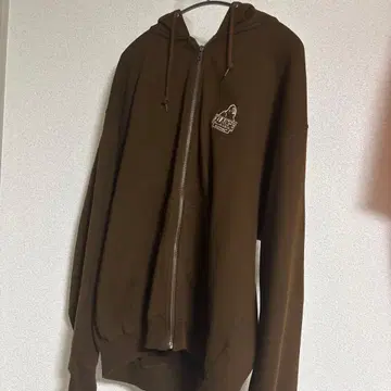 XLARGE 집업 후드티 브라운 자수 로고