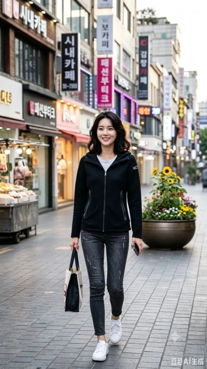 아이더 블랙 후드 집업