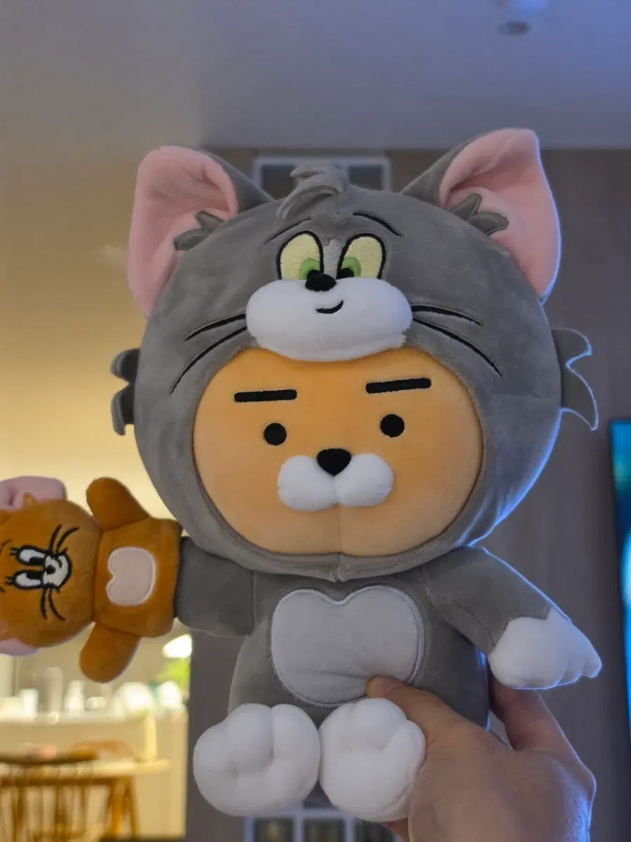카카오프렌즈 라이언 톰과제리 인형