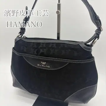 새상품급 HAMANO 하마노 가죽공예 모노그램 원숄더백 가죽 블랙