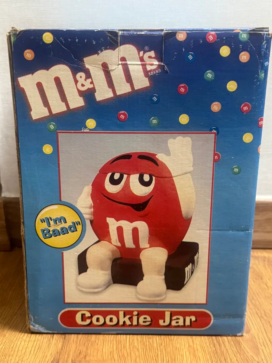 빈티지 2000년 M&M 레드 쿠키자, 세라믹, 박스개봉