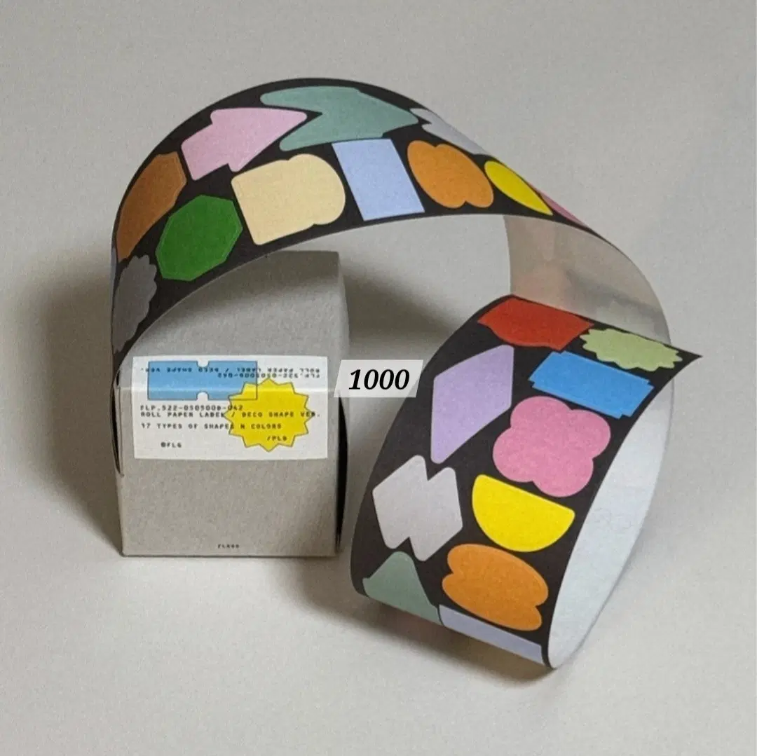 [flagg 플래그] 메모 키스컷 스티커 롤 페이퍼 라벨 DECO SHAPE VER.