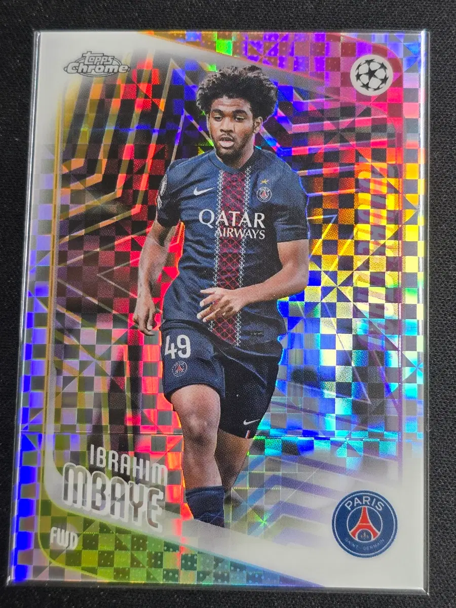 25/26탑스크롬 UCC PSG 이브라힘 음바예 엑스플랙터 축구카드