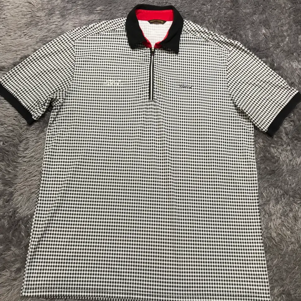 [2XL(110), A급] 루이까스텔 반집업 반팔 카라티셔츠1007