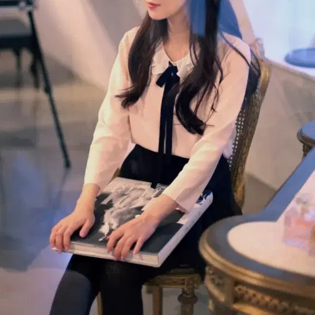 희귀 밀크코코아 아멜리에 Amelie Line Tulip Blouse  2장 일괄