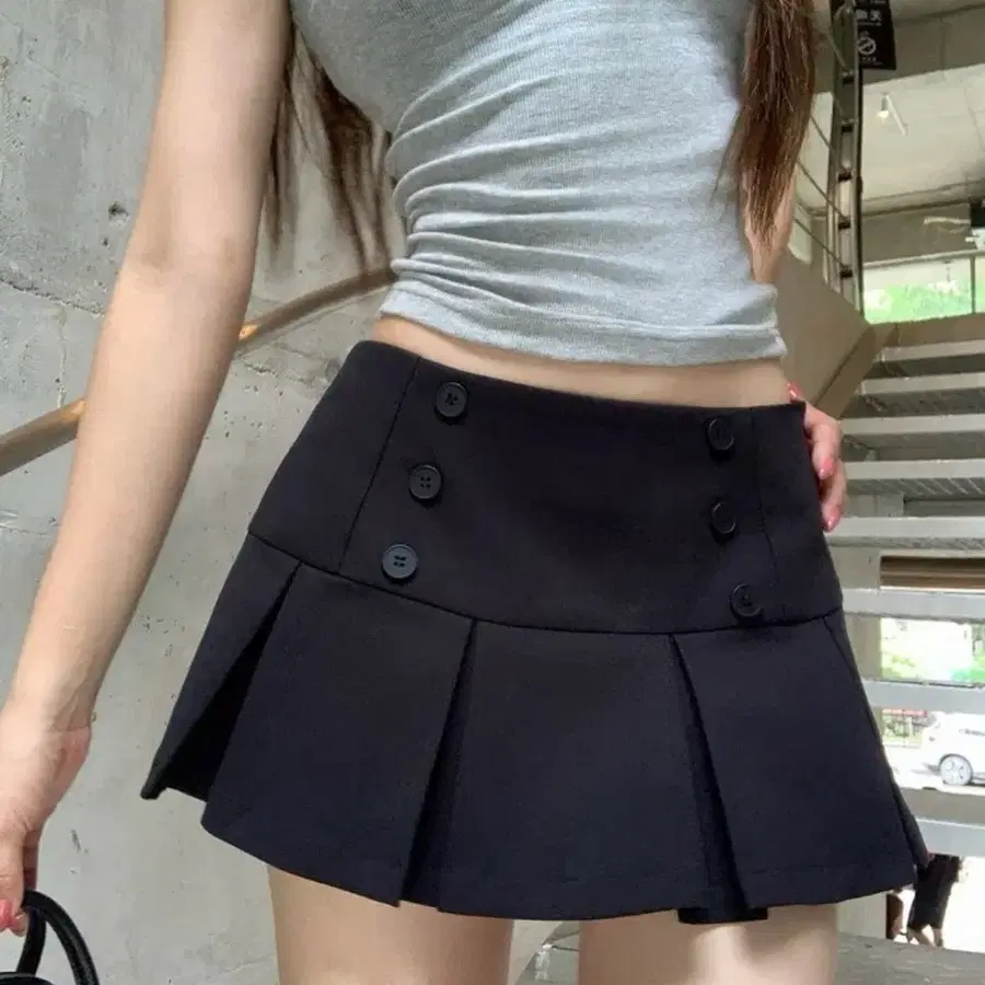 쉬인 나폴레옹 플리츠 스커트