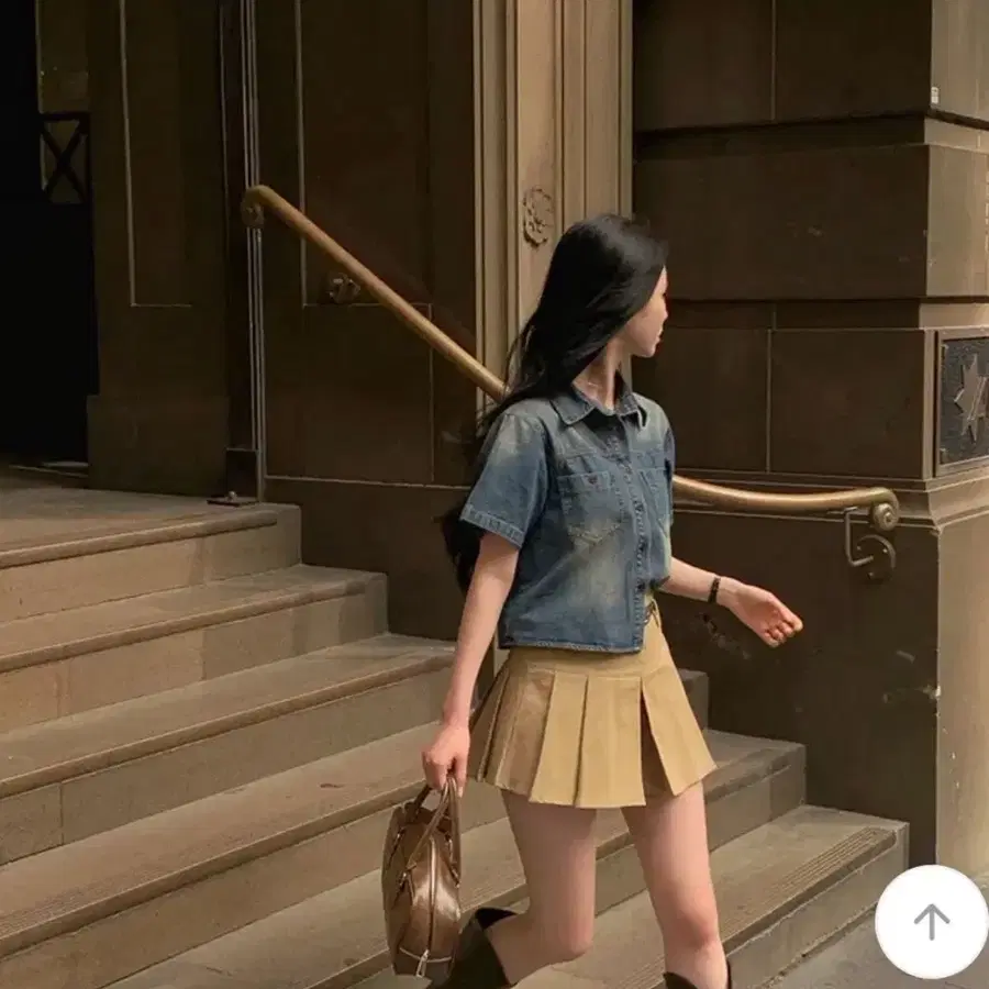 베이델리 데님 반팔 청자켓 새상품