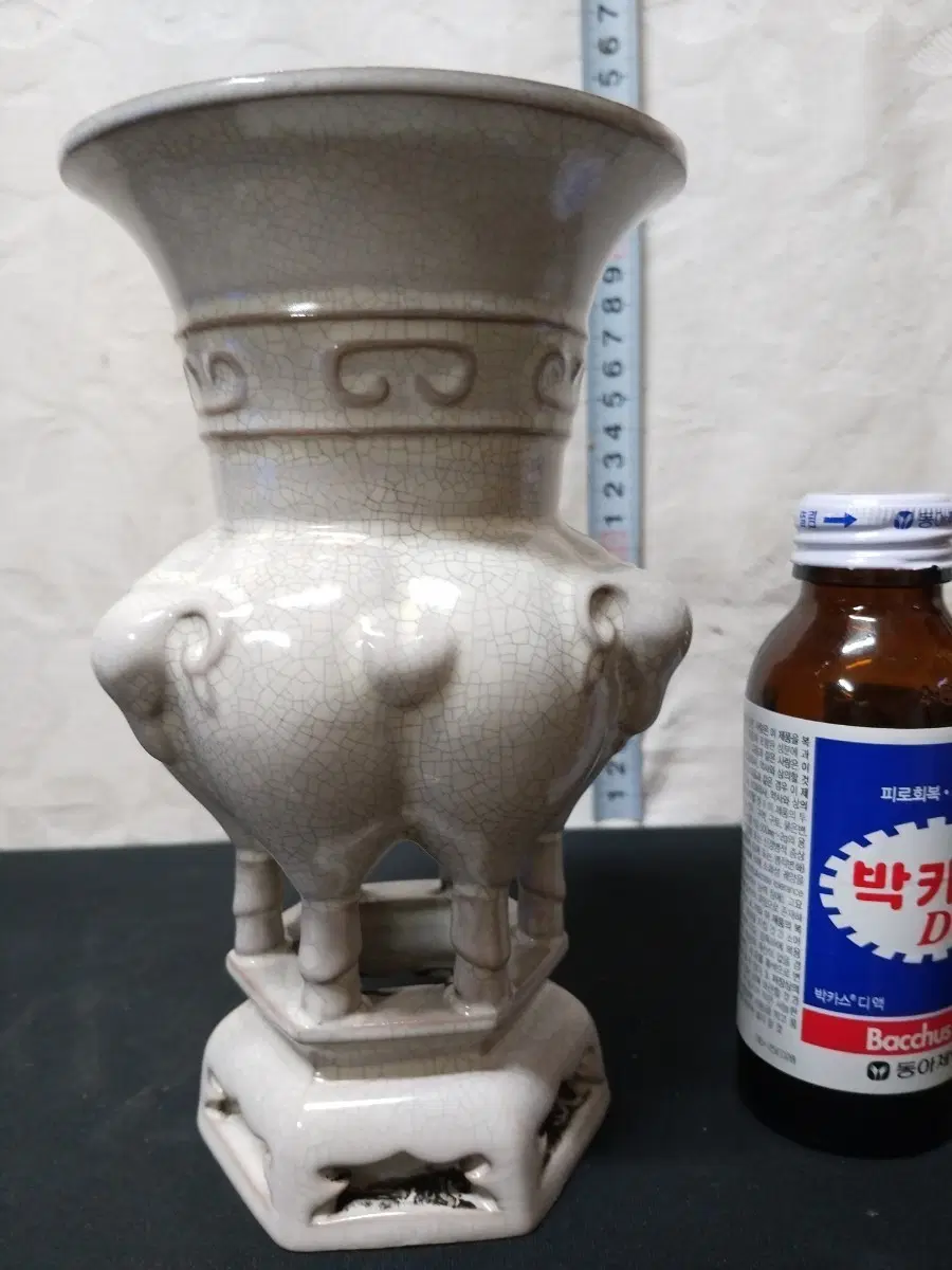 청대 빙열 여요 백자 화병