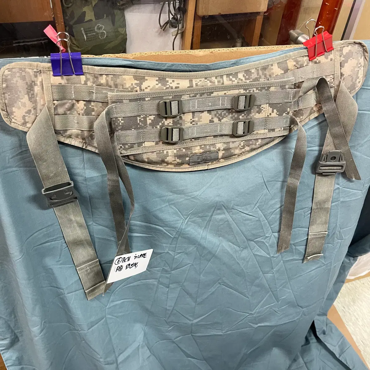 ACU럭색부품허리벨트6.[미군 오리지널] MOLLE II 라지 럭색 허리 벨트 (ACU 디지털)