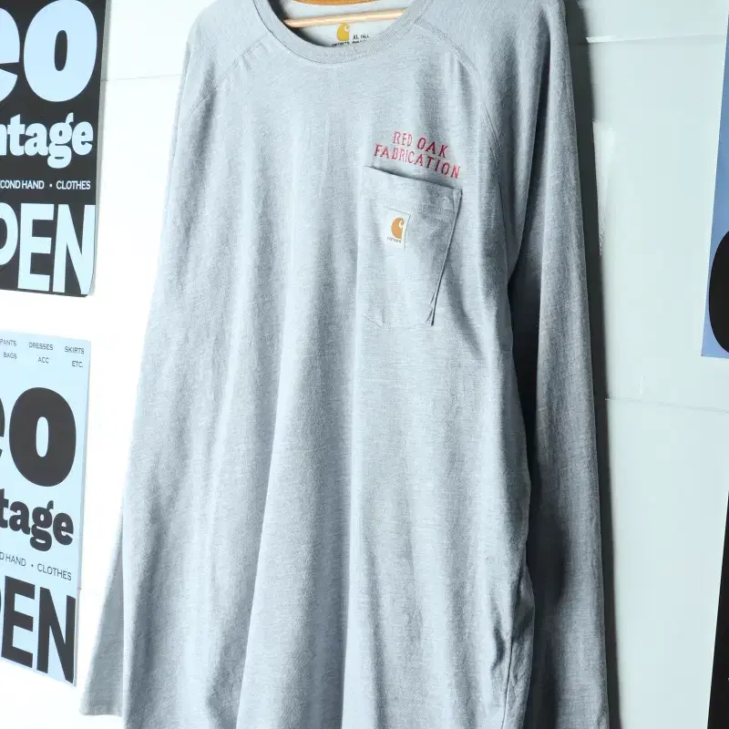 (XL-4XL) 칼하트 긴팔티셔츠 USA 그레이 리얼워크-H37505