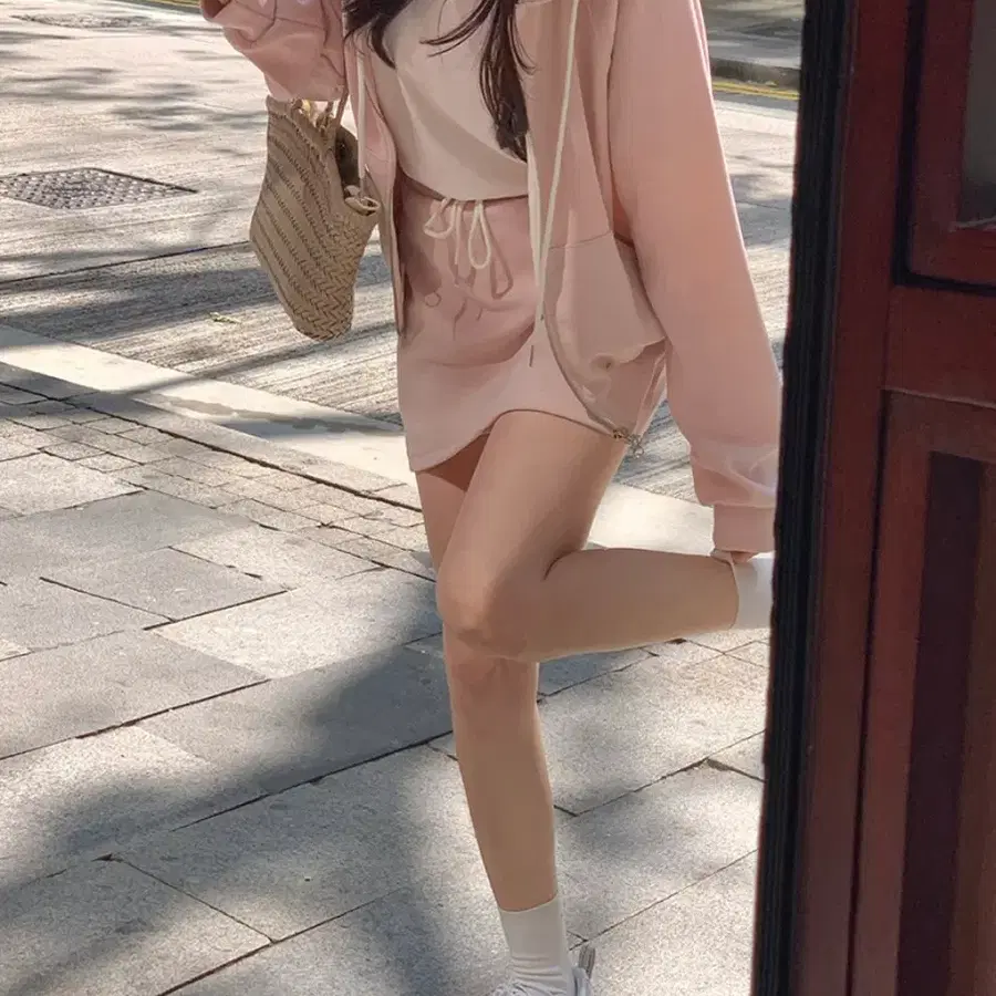 (후드+치마세트) 파인땡큐 후드집업치마 트레이닝세트 셋업