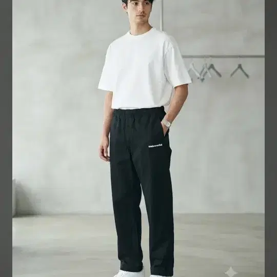 thisisneverthat 블랙 코튼 팬츠 32