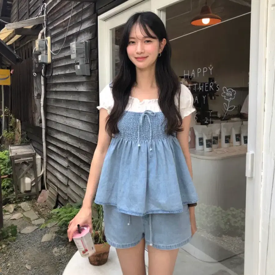 오디너리먼트 에디 투피스 셋업 청