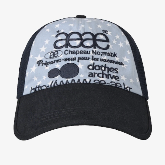 WEB LOGO STAR MESH CAP [SKYBLUE]