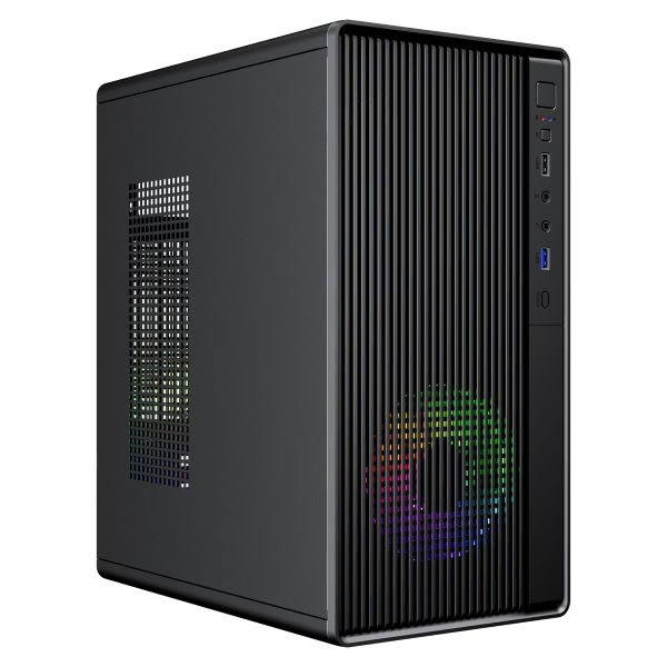 RGB LED 메쉬 전면 미니타워 M-ATX 케이스 블랙