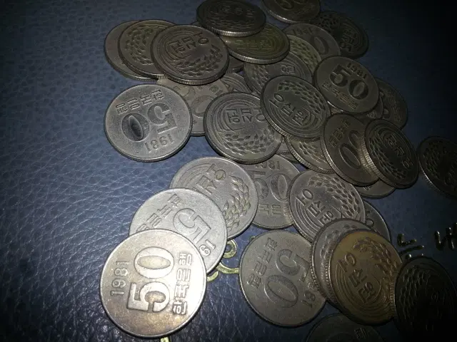 50원 동전 1981년 중고 30개