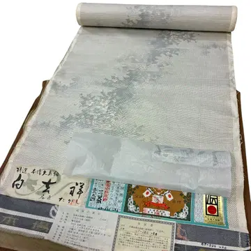 새상품 순수 실크 오시마 명주 본장 수직 화이트 오시마 화이트 길상 명장 타카시 7말 402
